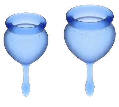 Набор менструальных чаш Feel good Menstrual Cup, цвет: синий