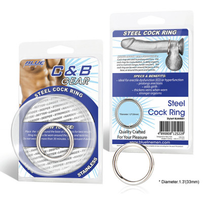 Стальное эрекционное кольцо Steel Cock Ring - 3.5 см
