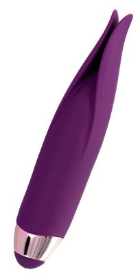 Клиторальный вибростимулятор FLO - 18,5 см, цвет: фиолетовый