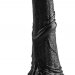 Фаллоимитатор-реалистик с мошонкой - 25 см, цвет: черный