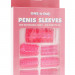 Набор из 7 насадок на пенис One-A-Day Penis Sleeves Pink, цвет: розовый