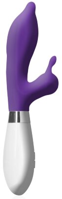 Вибратор-кролик Adonis - 21,5 см, цвет: фиолетовый