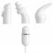 Вибромассажер Pipedream USB Massage Kit с набором насадок, цвет: белый