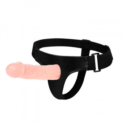 Фаллоимитатор на трусиках Jessica Strap-On, цвет: телесный - 15,5 см