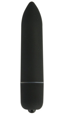 Вибропуля Power Bullet Black, цвет: черный - 8,3 см