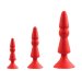 Набор из анальных силиконовых втулок Menzstuff 3-Piece Anal Cone Set, цвет: красный