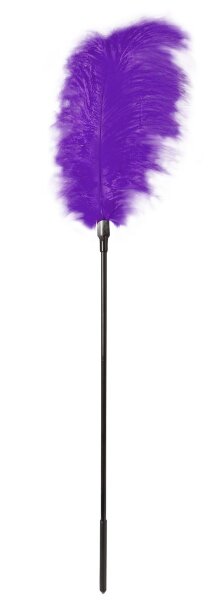 Стек с большим фиолетовым пером Large Feather Tickler - 65 см