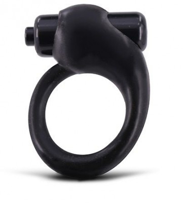 Эрекционное кольцо Buzz-Cock Beta с вибрацией, цвет: черный