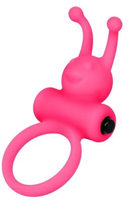Эрекционное виброкольцо на пенис Eromantica, цвет: розовый