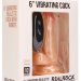 Вибратор-реалистик Vibrating Realistic Cock 6 With Scrotum - 15 см, цвет: телесный