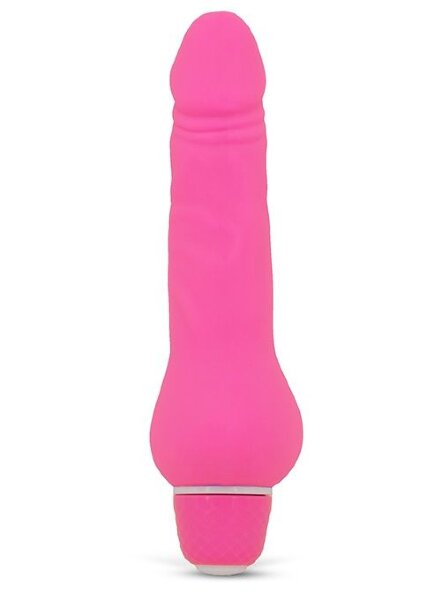 Вибратор-реалистик Purrfect Silicone Classic Mini, цвет: розовый - 14 см