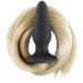 Анальная пробка Filly Tails Palomino с хвостом цвета блонд, цвет: черный