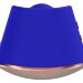 Клиторальный стимулятор Dazzling с вибрацией и ротацией - 6,7 см, цвет: синий