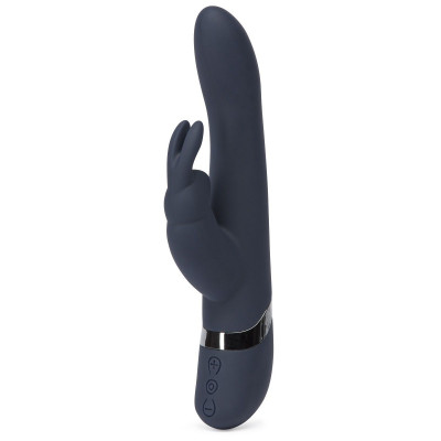 Вибратор Oh My USB Rechargeable Rabbit Vibrator, цвет: темно-синий - 25,4 см