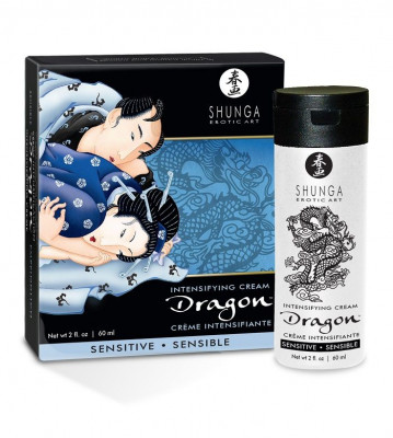 Интимный мужской крем Shunga Dragon Sensitive Intensifying Cream - 60 мл.