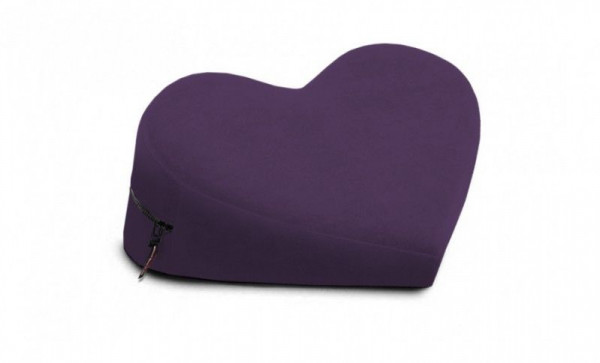 Подушка-сердце для секса Liberator Retail Heart Wedge из вельвета, цвет: фиолетовый