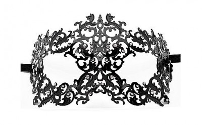Металлическая маска Forrest Queen Masquerade, цвет: черный