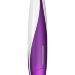 Гладкий вибратор F11 - 18 см, цвет: фиолетово-белый