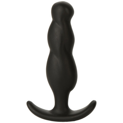 Анальная пробка для ношения Doc Johnson Mood Naughty-3 3.5" Silicone, цвет: черный - 8,9 см