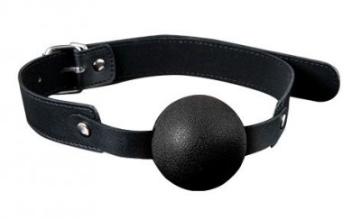 Кляп-шар Solid Silicone Ball Gag, цвет: черный