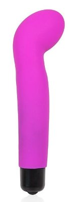 Изогнутый вибромассажер точки G - 10,5 см, цвет: ярко-розовый