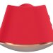 Клиторальный стимулятор Dazzling с вибрацией и ротацией - 6,7 см, цвет: красный