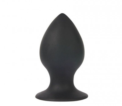 Анальная втулка Sex Expert, цвет: черный - 8 см