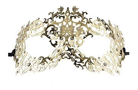 Металлическая маска Forrest Queen Masquerade, цвет: золотистый