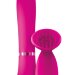 Вибратор с насадкой-щеточкой для стимуляции клитора INYA Blossom, цвет: розовый - 17 см